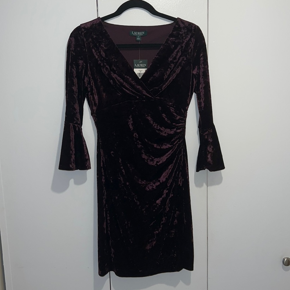 Ralph Lauren Velvet Dress - Size 4 Petite